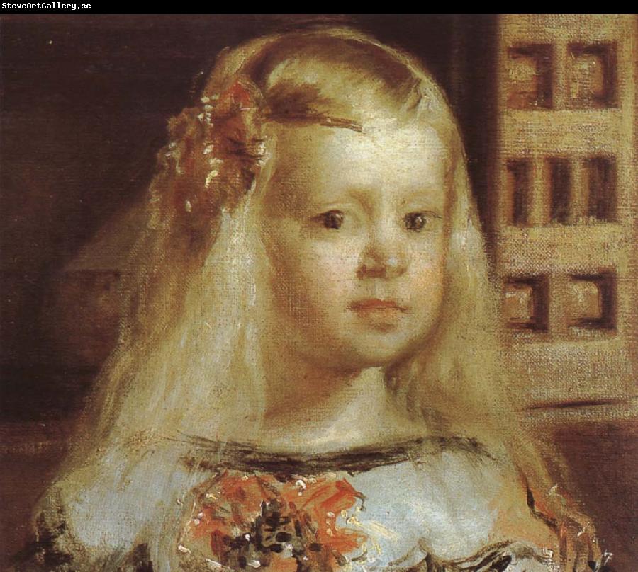 VELAZQUEZ, Diego Rodriguez de Silva y Detail of Palace handmaiden